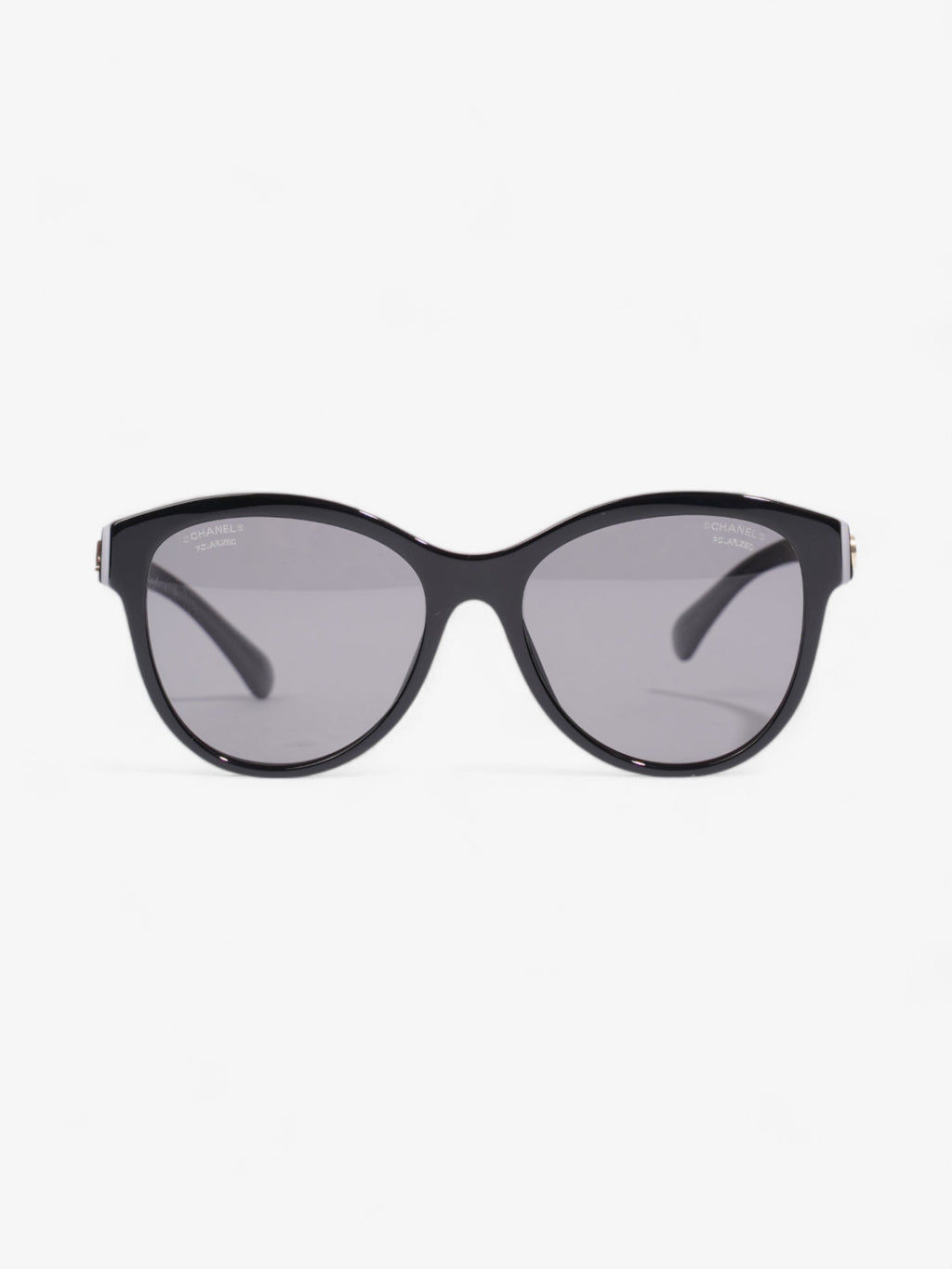 Chanel Cat Eye Sunglasses Black Acetate 140mm