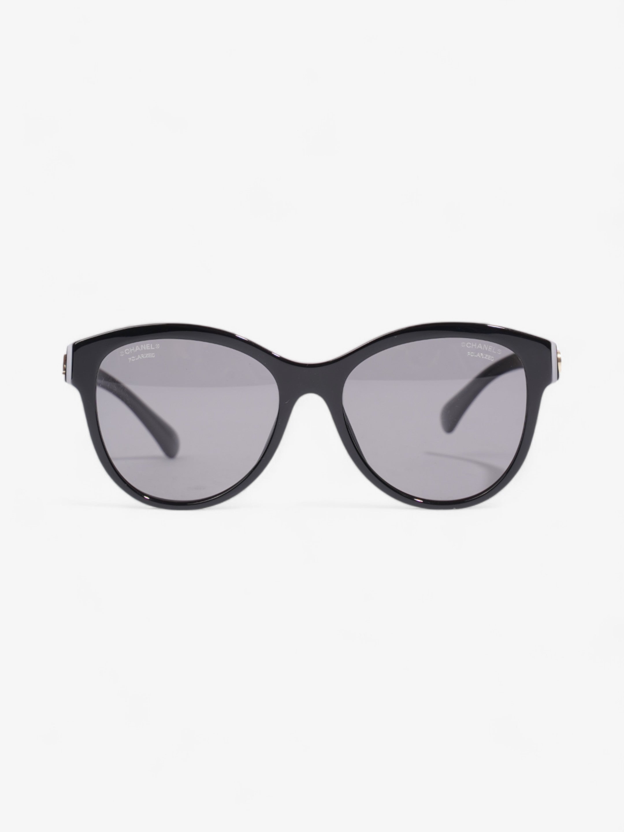 Chanel Cat Eye Sunglasses Black Acetate 140mm