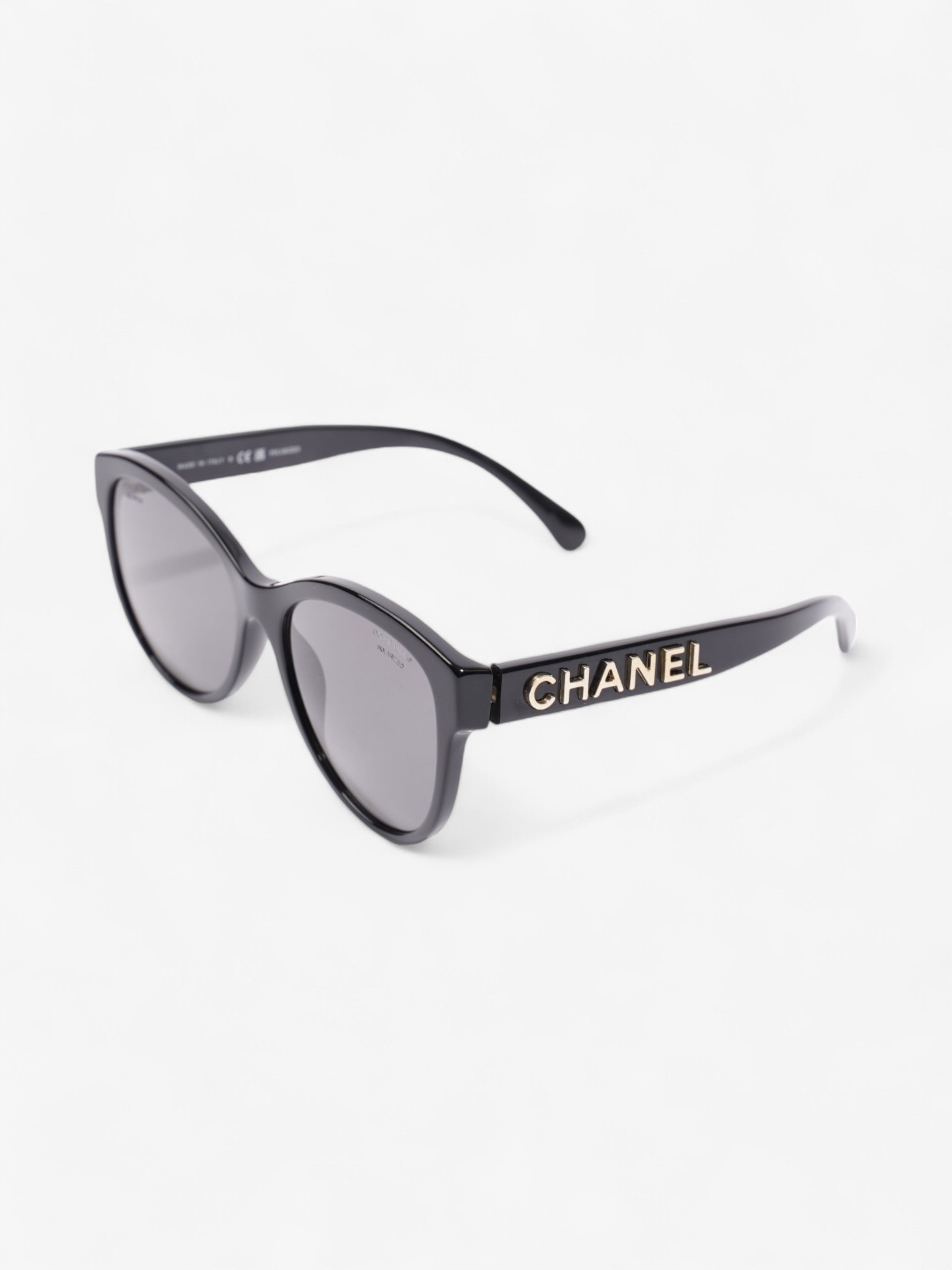 Chanel Cat Eye Sunglasses Black Acetate 140mm