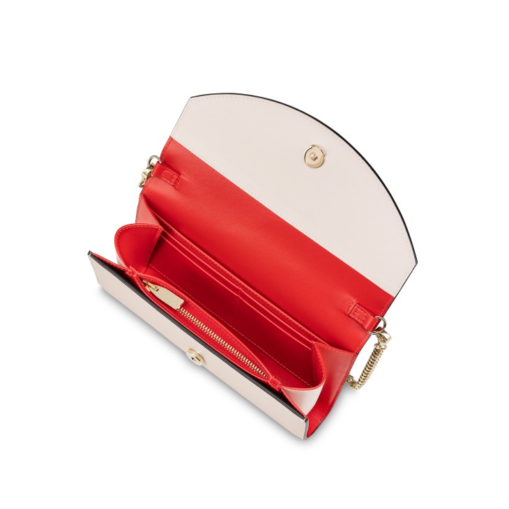 LOUBOUTIN LOUBI54 CALFSKIN LEATHER CHAIN WALLET