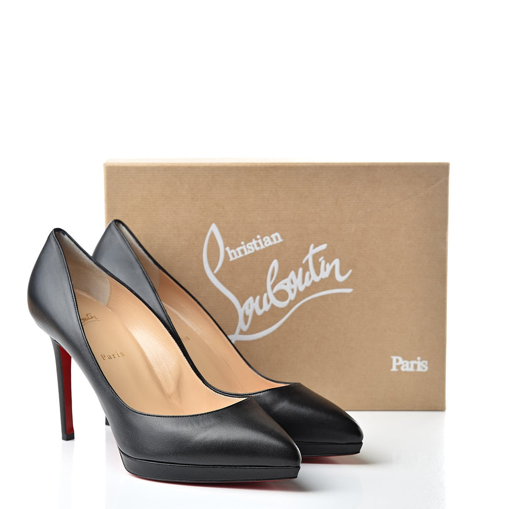 LOUBOUTIN NAPPA LEATHER PIGALLE PLATO 100 PUMPS