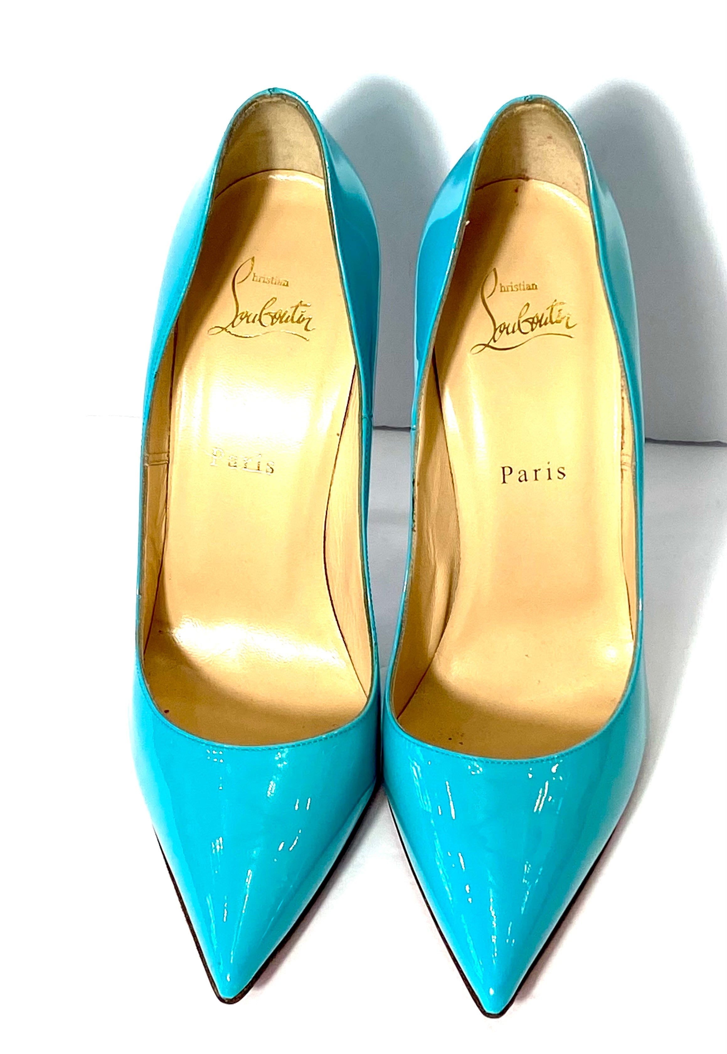 CHRISTIAN LOUBOUTIN SO KATE 120 PATENT LEATHER PUMPS