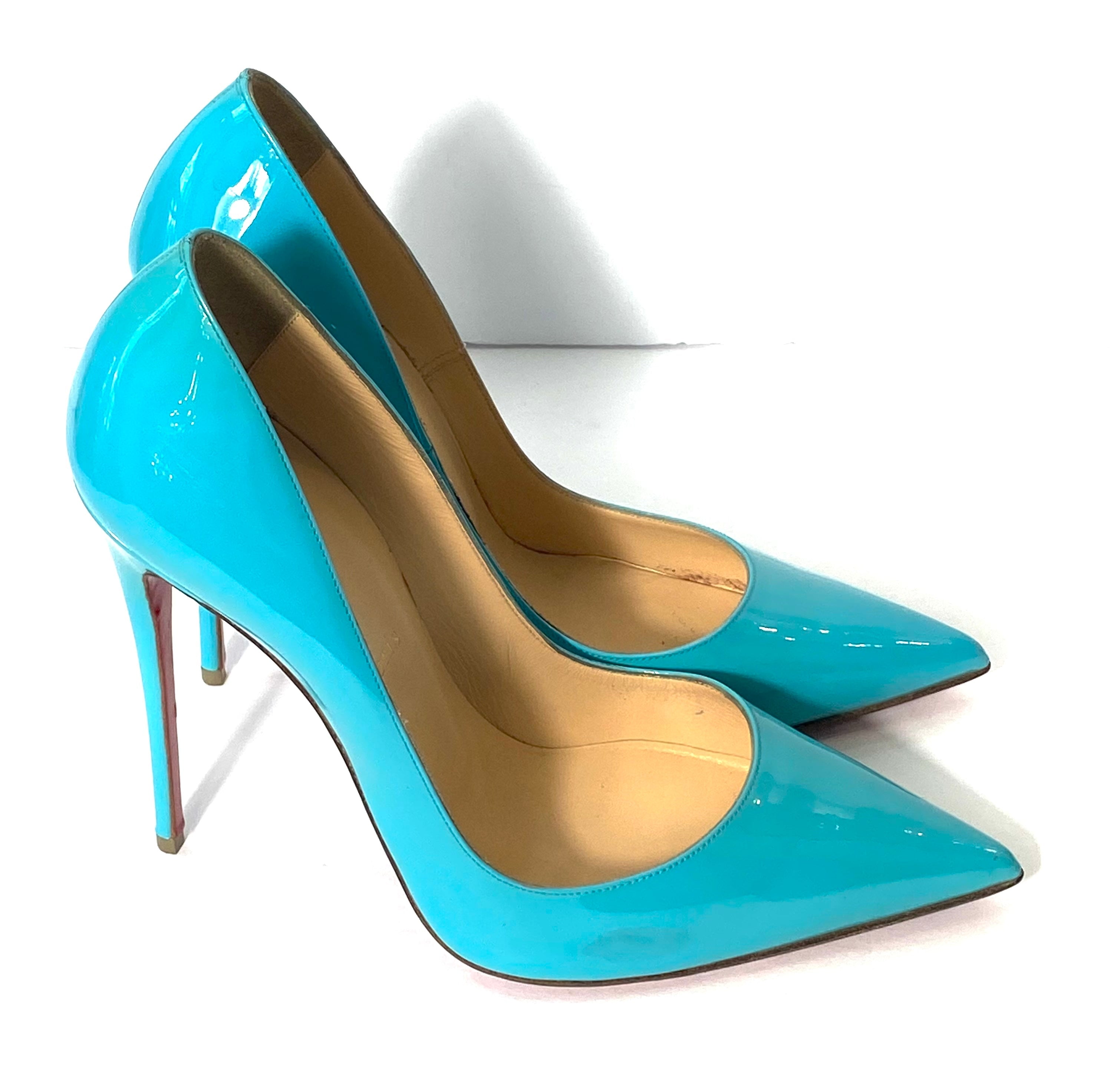 CHRISTIAN LOUBOUTIN SO KATE 120 PATENT LEATHER PUMPS