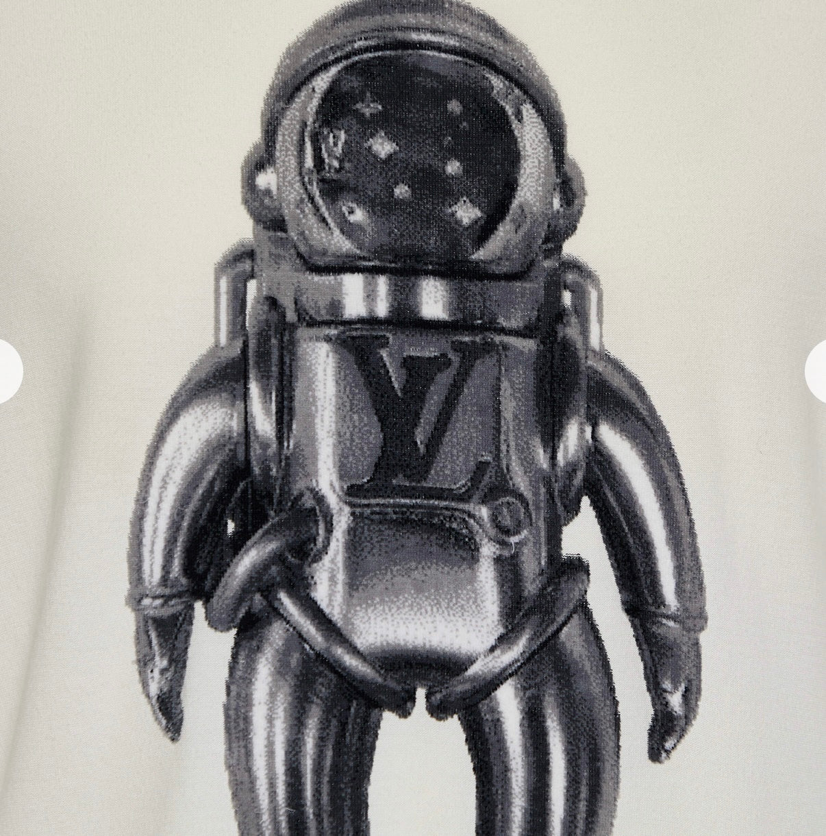 LOUIS VUITTON COTTON JACQUARD VELOUR SPACEMAN T-SHIRT