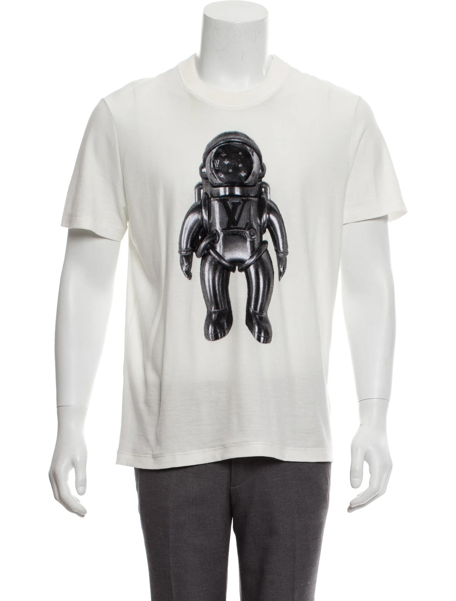 LOUIS VUITTON COTTON JACQUARD VELOUR SPACEMAN T-SHIRT