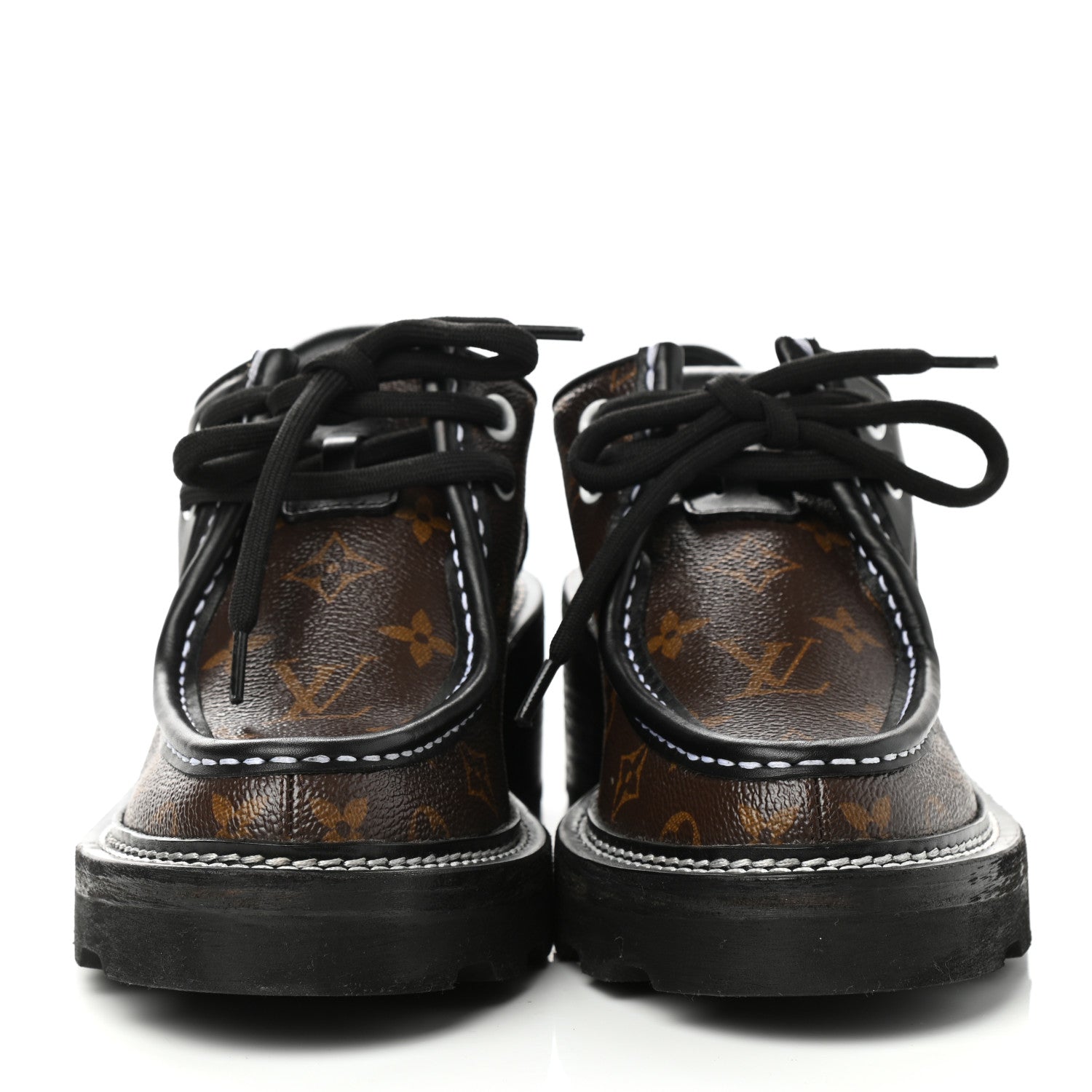 LOUIS VUITTON MONOGRAM CALFSKIN BEAUBOURG PLATFORM DERBY SHOES