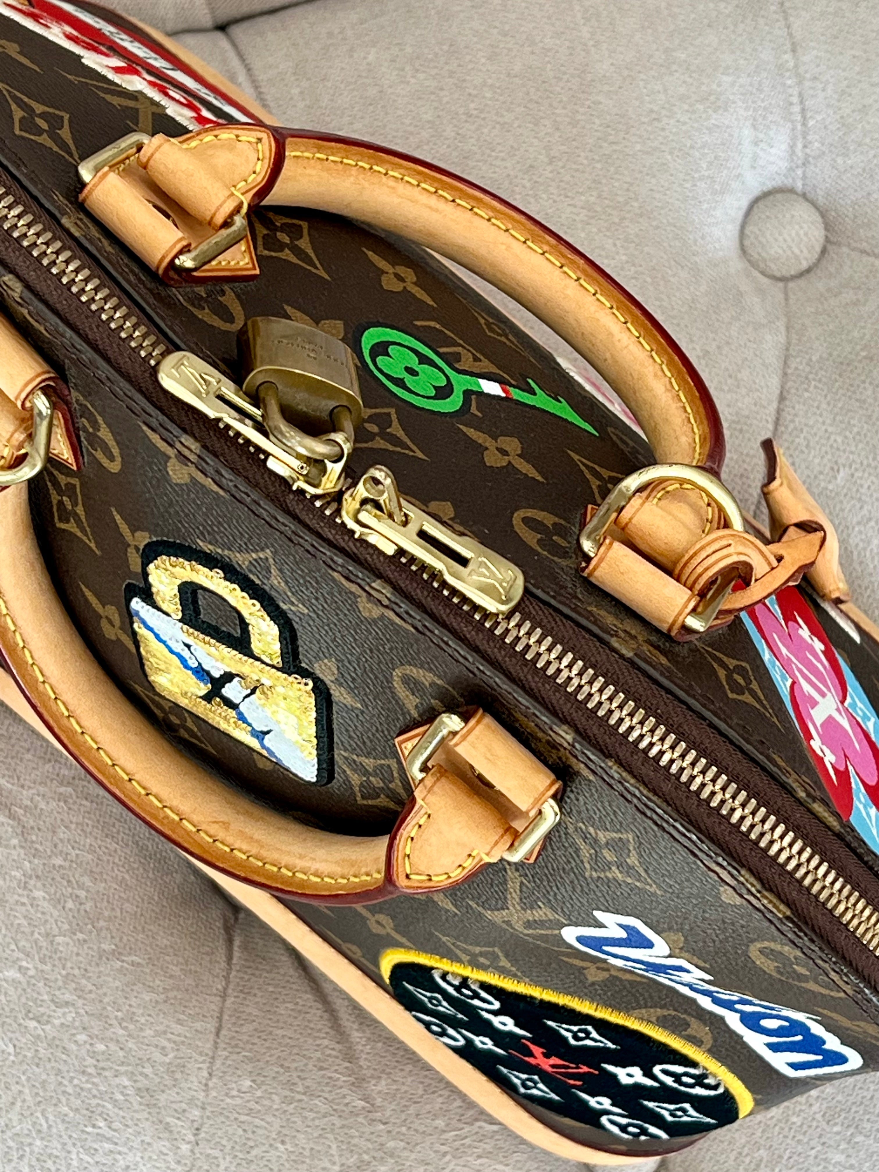 LOUIS VUITTON MONOGRAM PATCHES LIMITED EDITION ALMA PM BAG