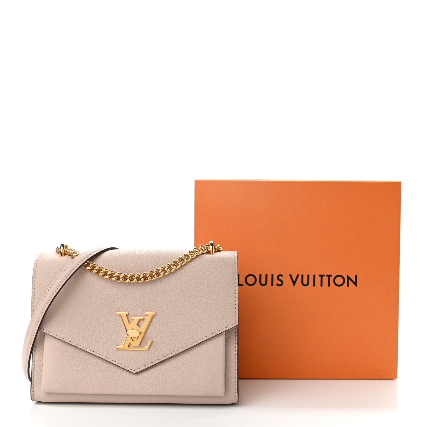 LOUIS VUITTON CALFSKIN LEATHER MYLOCKME CHAIN BAG
