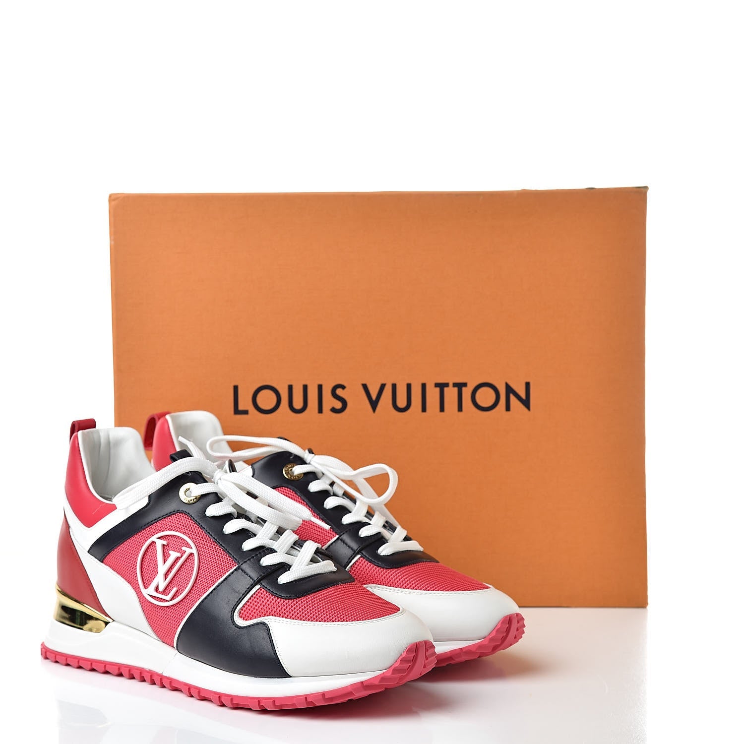 LOUIS VUITTON CALFSKIN LEATHER RUN AWAY SNEAKERS