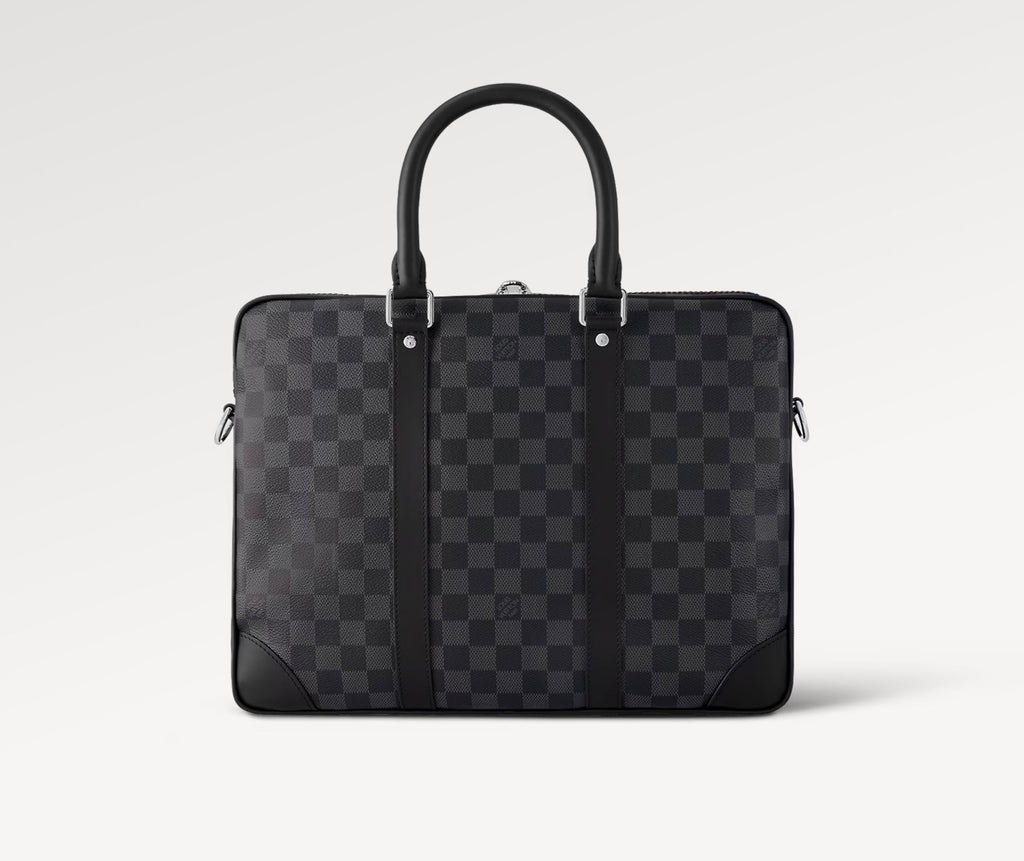 LOUIS VUITTON DAMIER GRAPHITE PORTE DOCUMENTS VOYAGE PM BAG