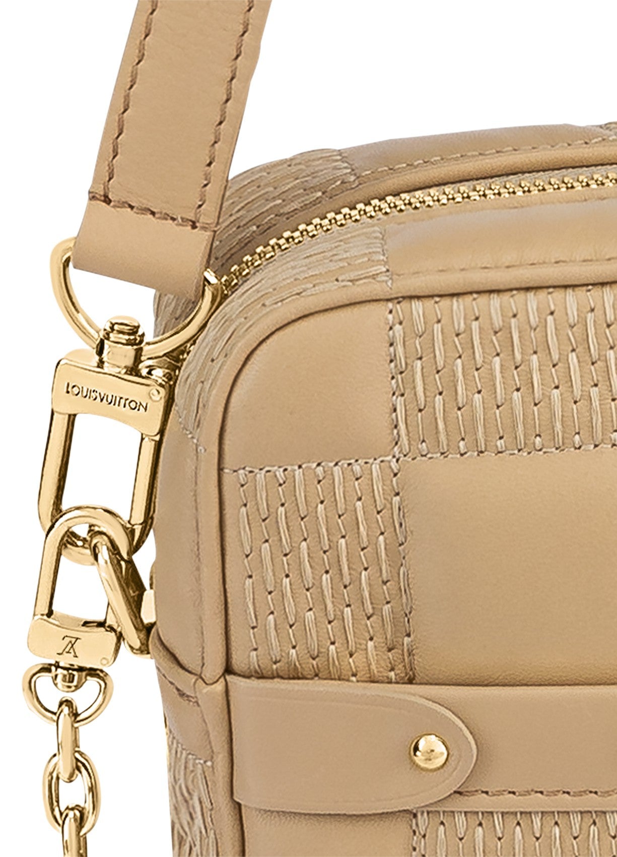 LOUIS VUITTON DAMIER LAMBSKIN TROCA MM CROSSBODY BAG