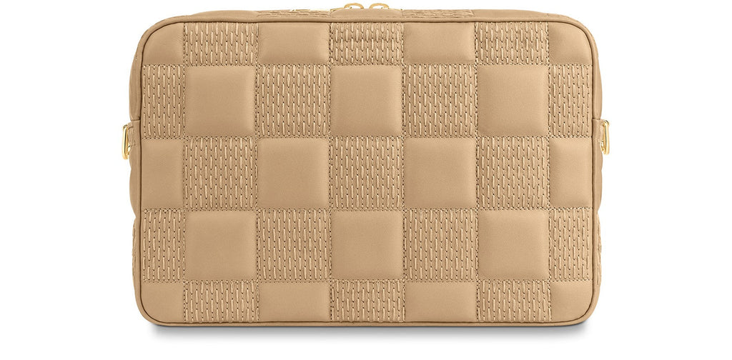 LOUIS VUITTON DAMIER LAMBSKIN TROCA MM CROSSBODY BAG