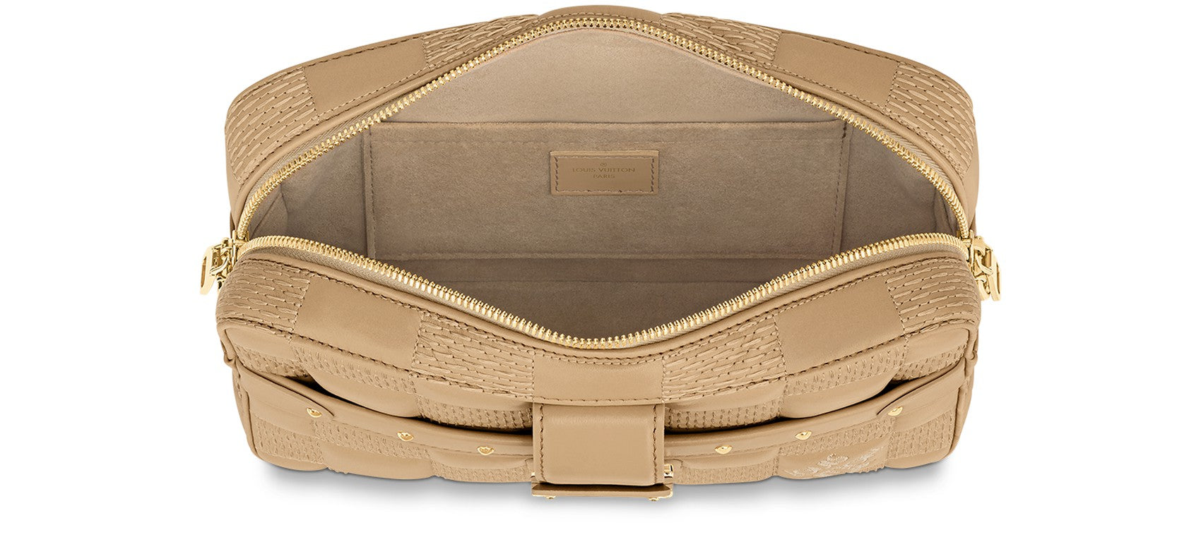 LOUIS VUITTON DAMIER LAMBSKIN TROCA MM CROSSBODY BAG