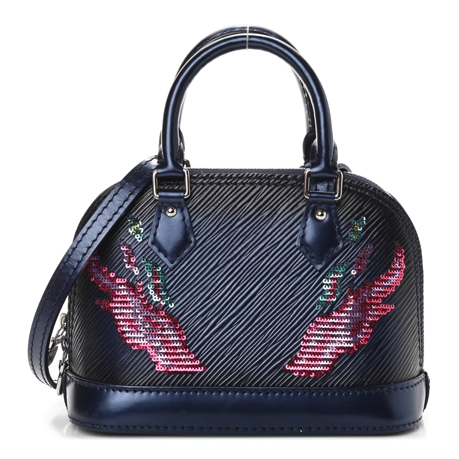 LOUIS VUITTON EPI LEATHER SEQUINS FLAME NANO ALMA BAG