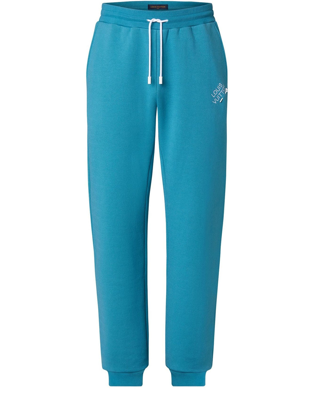 LOUIS VUITTON EMBROIDERED PIN LOGO SWEATPANTS