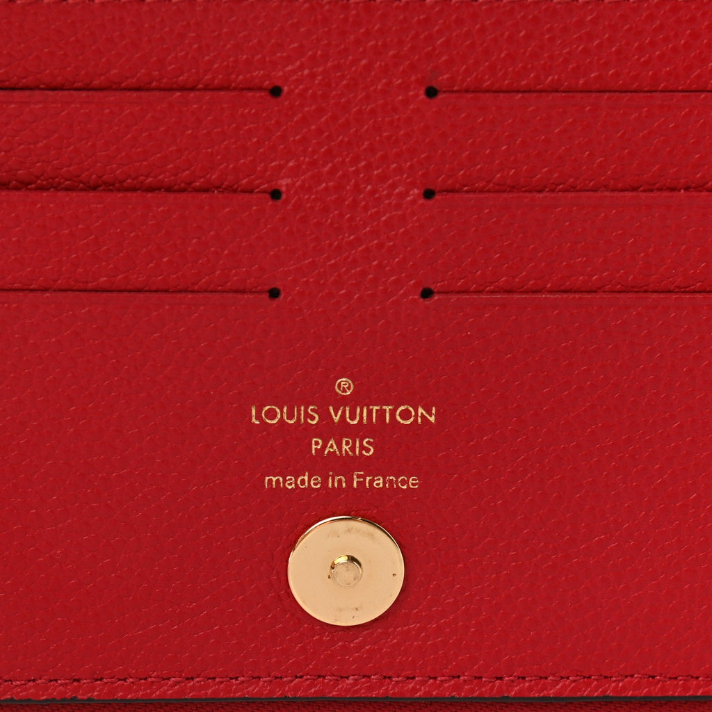 LOUIS VUITTON EMPREINTE LEATHER ADELE WALLET CHERRY