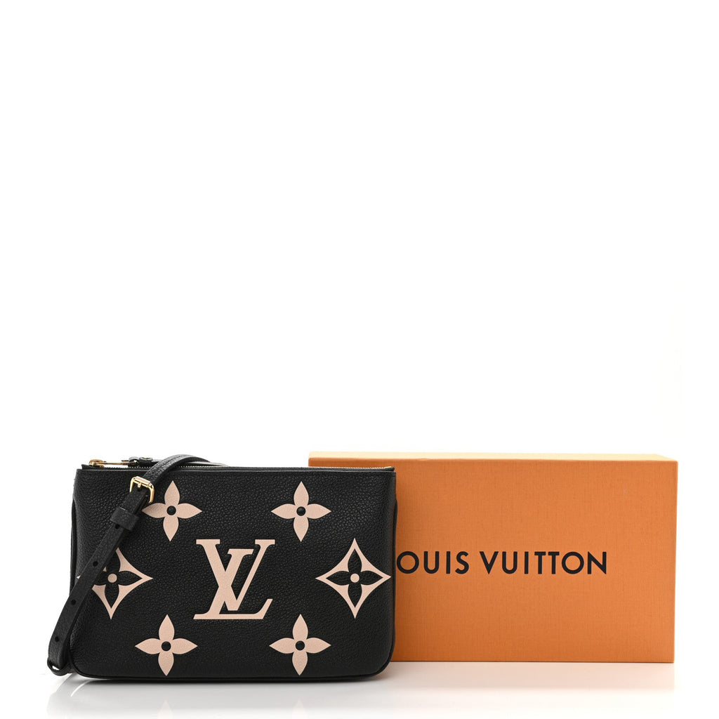 LOUIS VUITTON EMPREINTE GIANT MONOGRAM DOUBLE ZIP POCHETTE