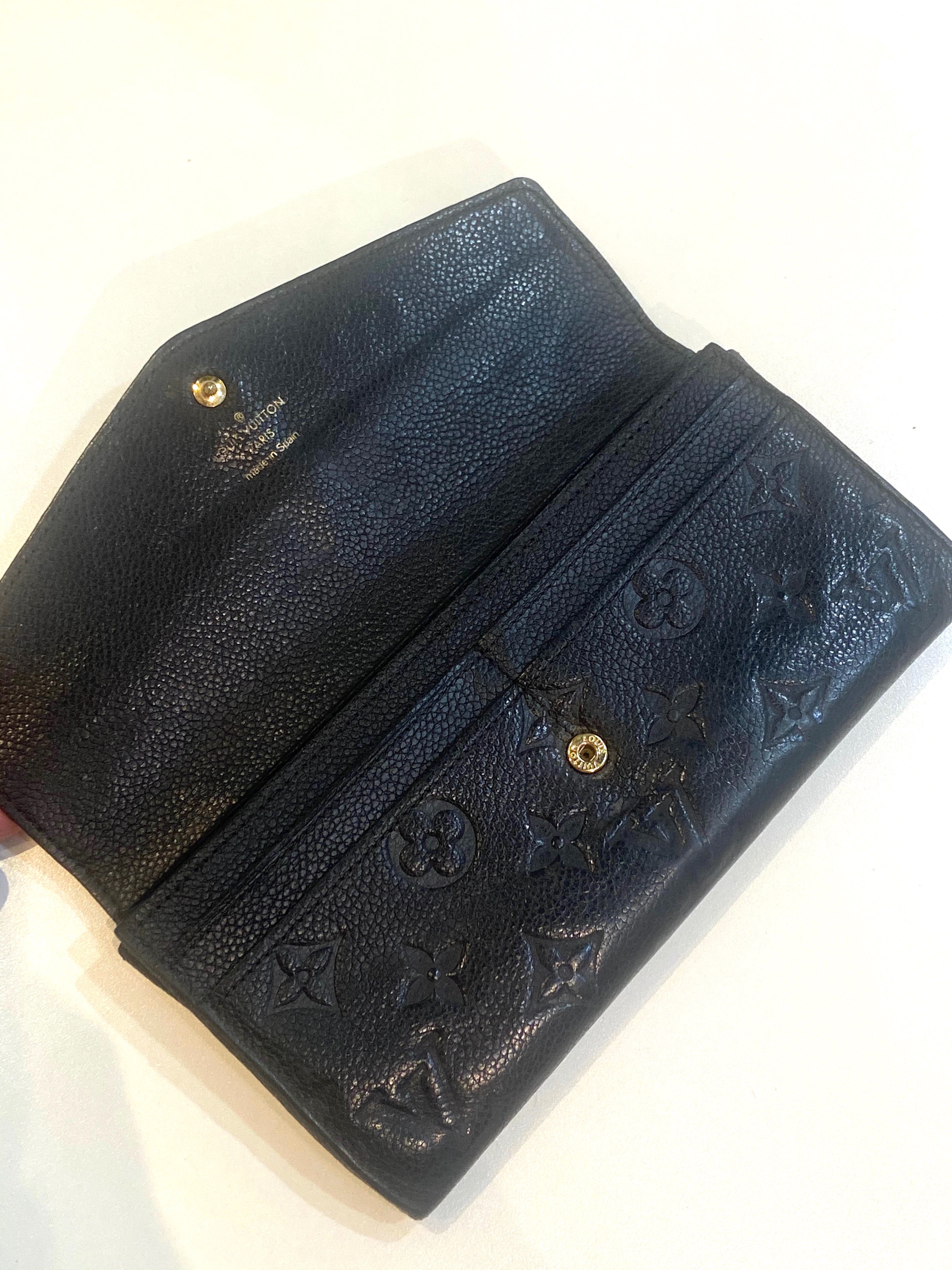 LOUIS VUITTON EMPREINTE LEATHER MONOGRAM SARAH WALLET-HS