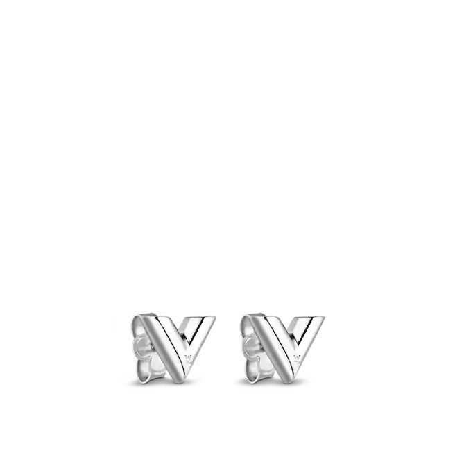 LOUIS VUITTON ESSENTIAL V STUD EARRINGS