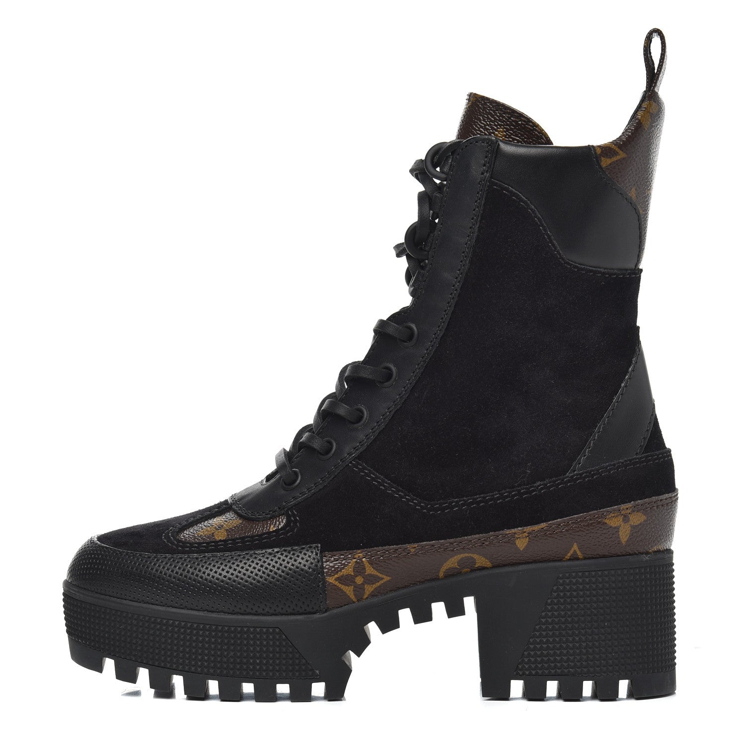 LOUIS VUITTON LAUREATE SUEDE LEATHER PLATFORM DESERT BOOTS