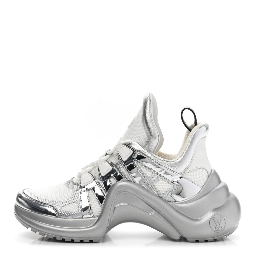LOUIS VUITTON METALLIC CALFSKIN TECHNICAL NYLON ARCHLIGHT SNEAKERS