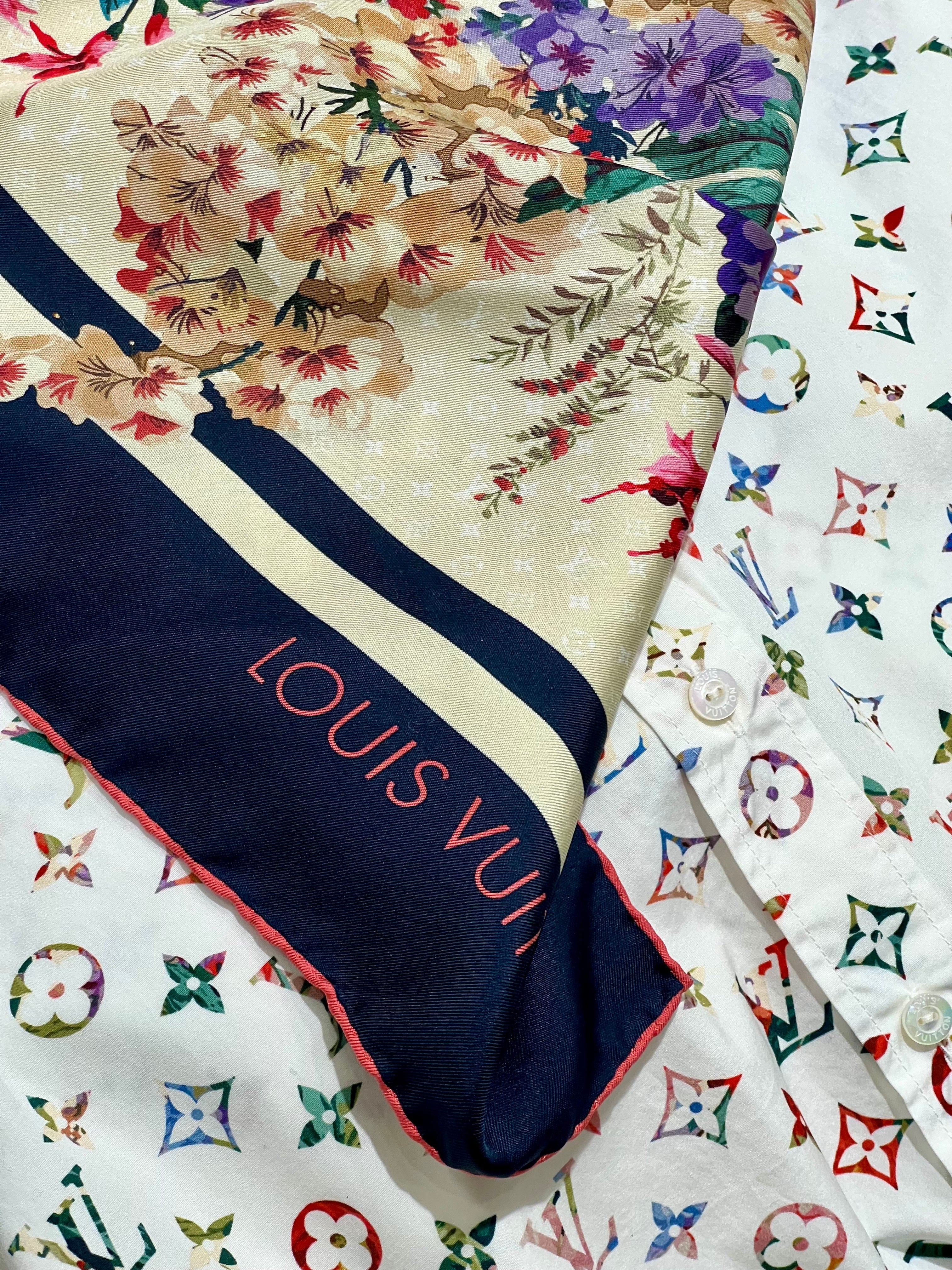 LOUIS VUITTON MULTICOLOR MONOGRAM BLOUSE WITH SCARF