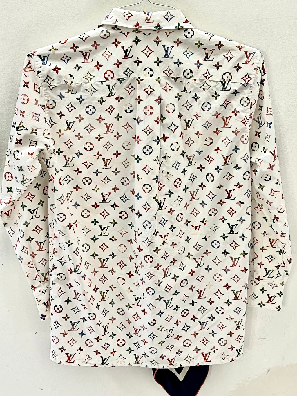 LOUIS VUITTON MULTICOLOR MONOGRAM BLOUSE WITH SCARF
