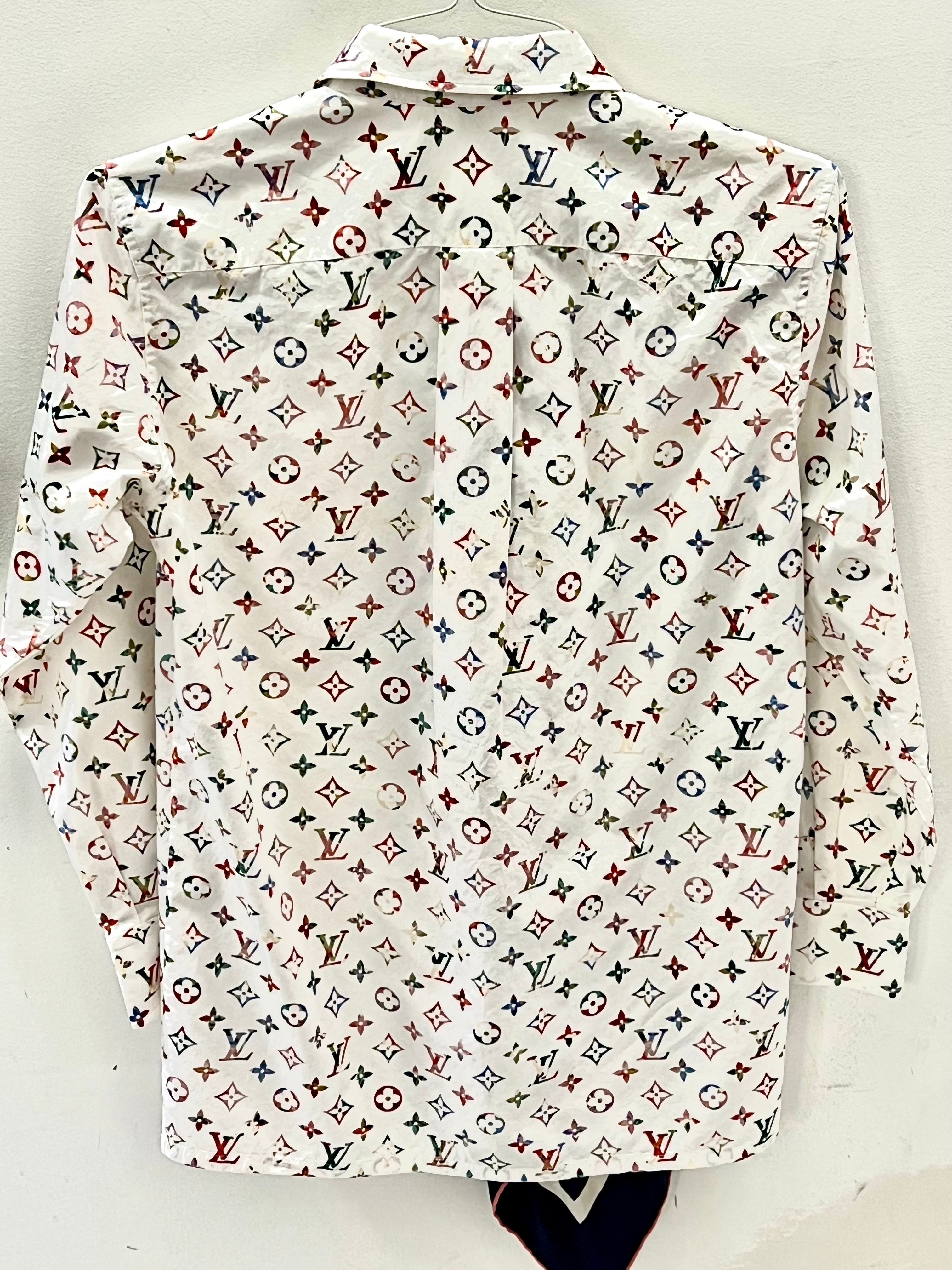 LOUIS VUITTON MULTICOLOR MONOGRAM BLOUSE WITH SCARF