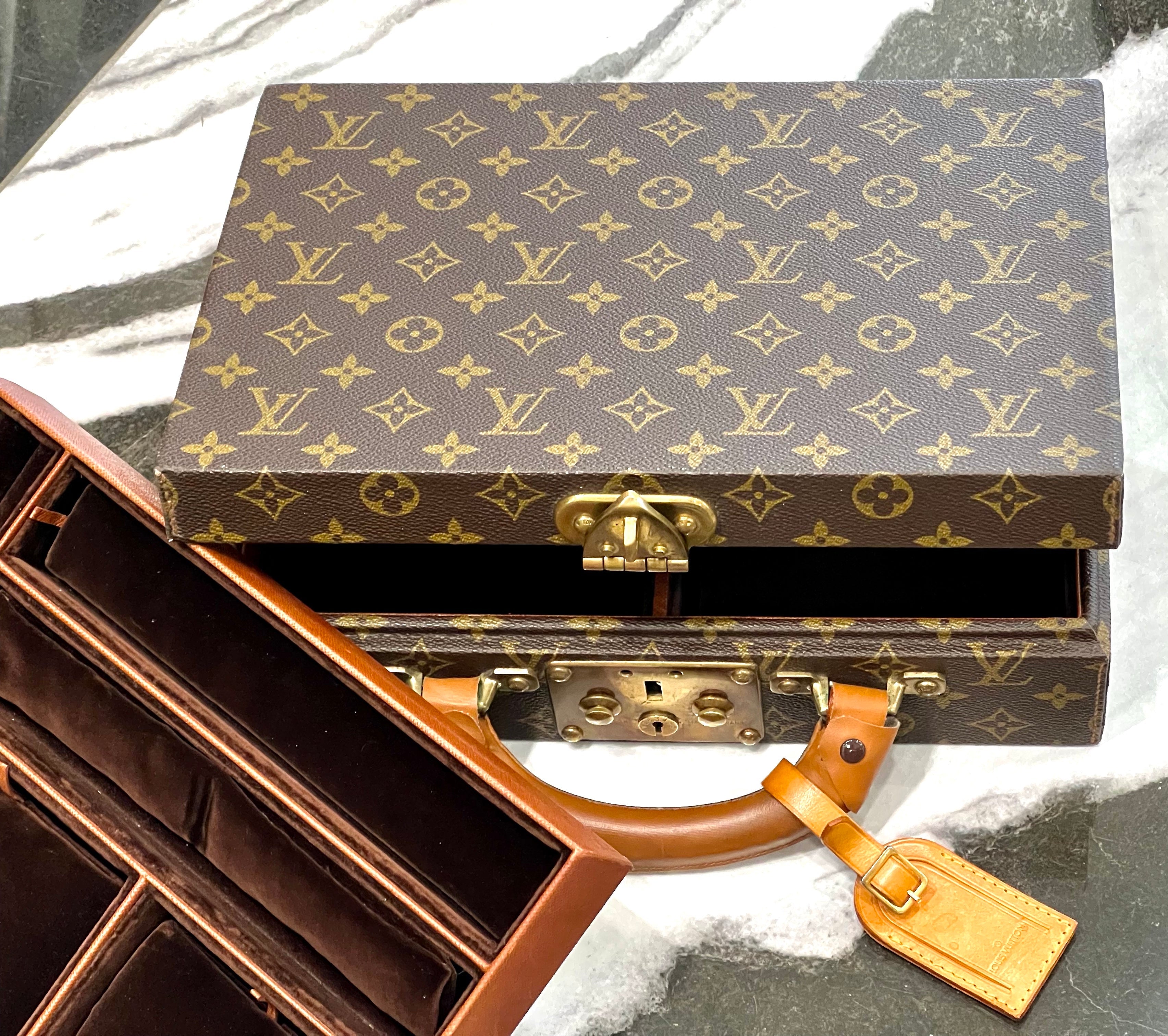 LOUIS VUITTON MONOGRAM BOITE BIJOUX 34 JEWELRY CASE HARD TRUNK