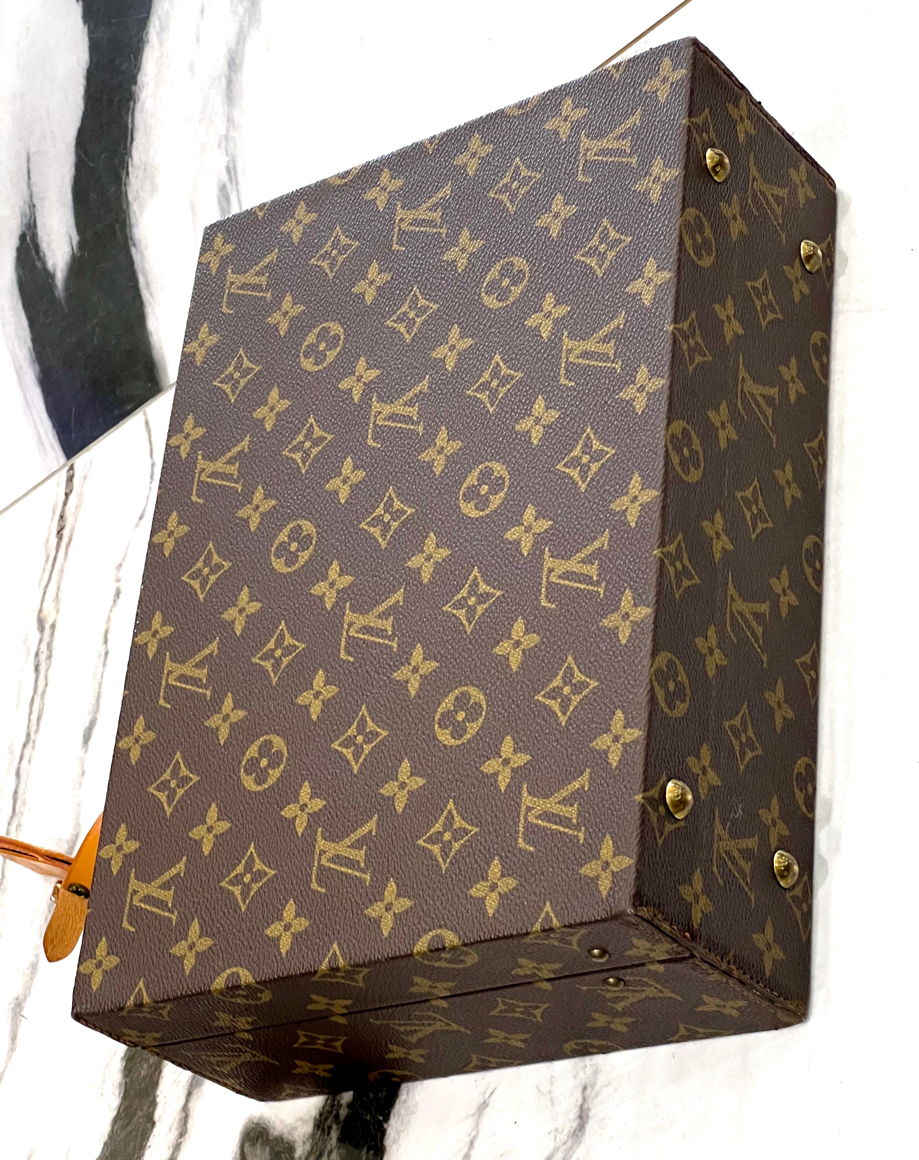 LOUIS VUITTON MONOGRAM BOITE BIJOUX 34 JEWELRY CASE HARD TRUNK