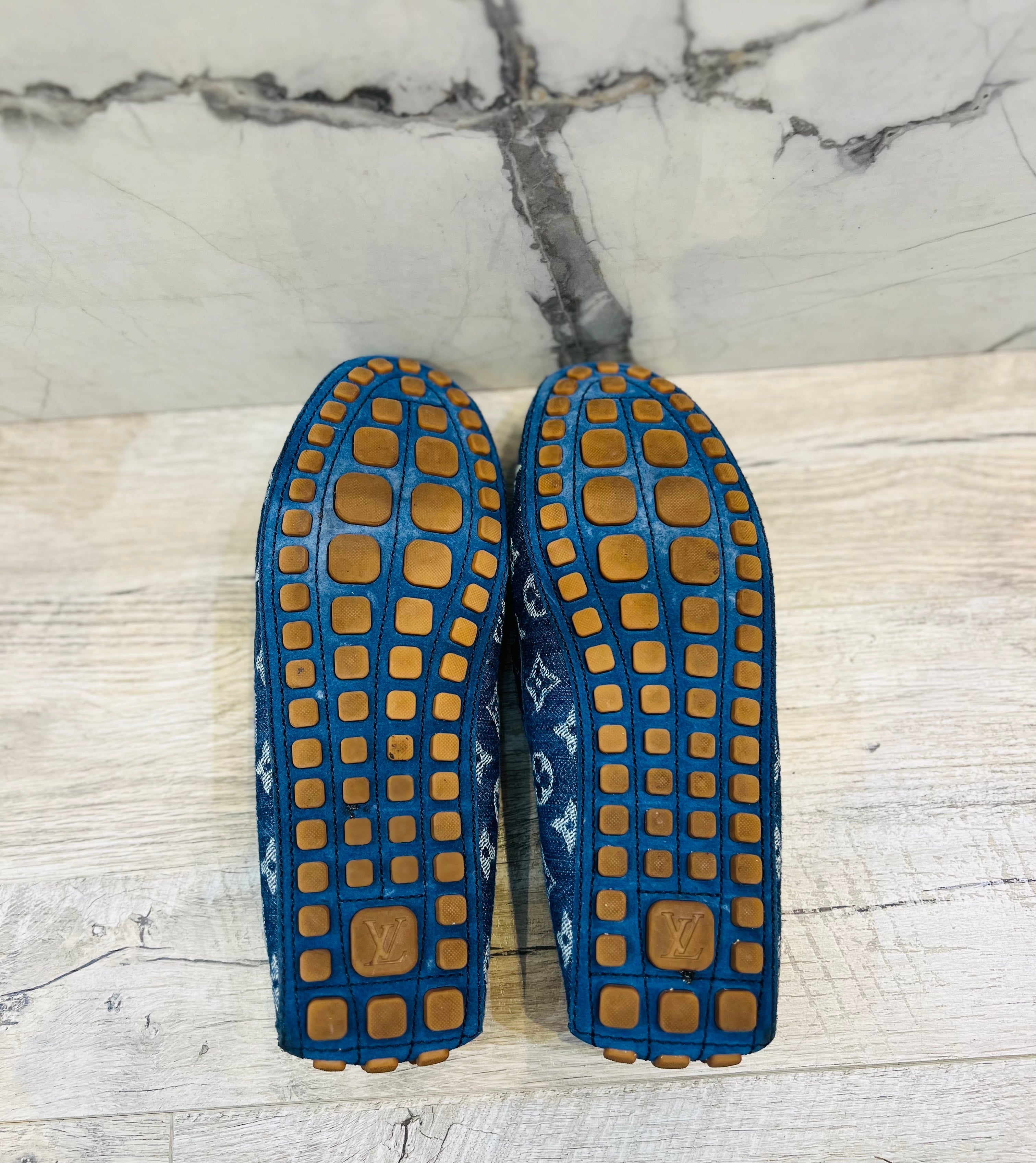 LOUIS VUITTON MONOGRAM DENIM ARIZONA LOAFERS