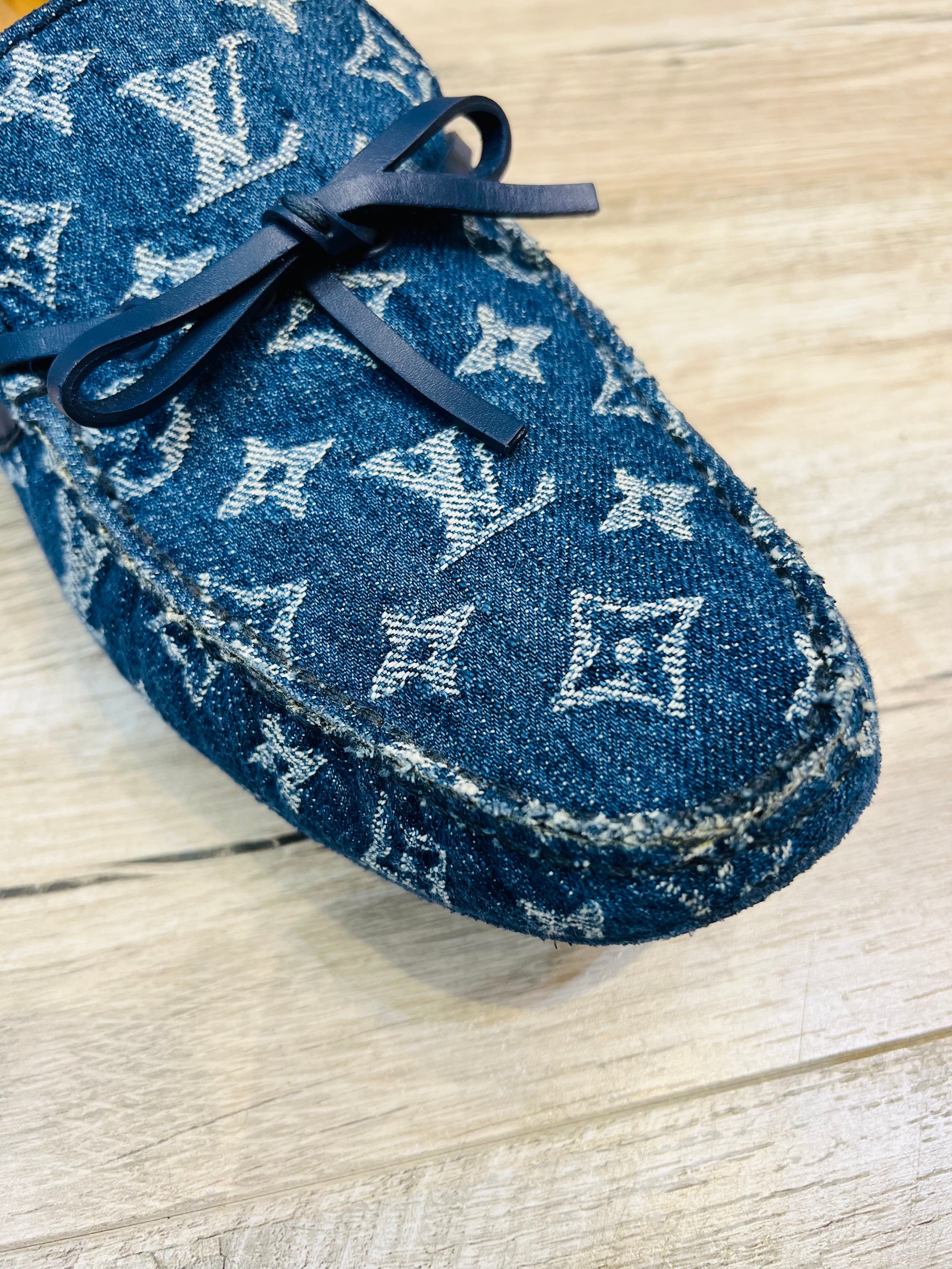 LOUIS VUITTON MONOGRAM DENIM ARIZONA LOAFERS