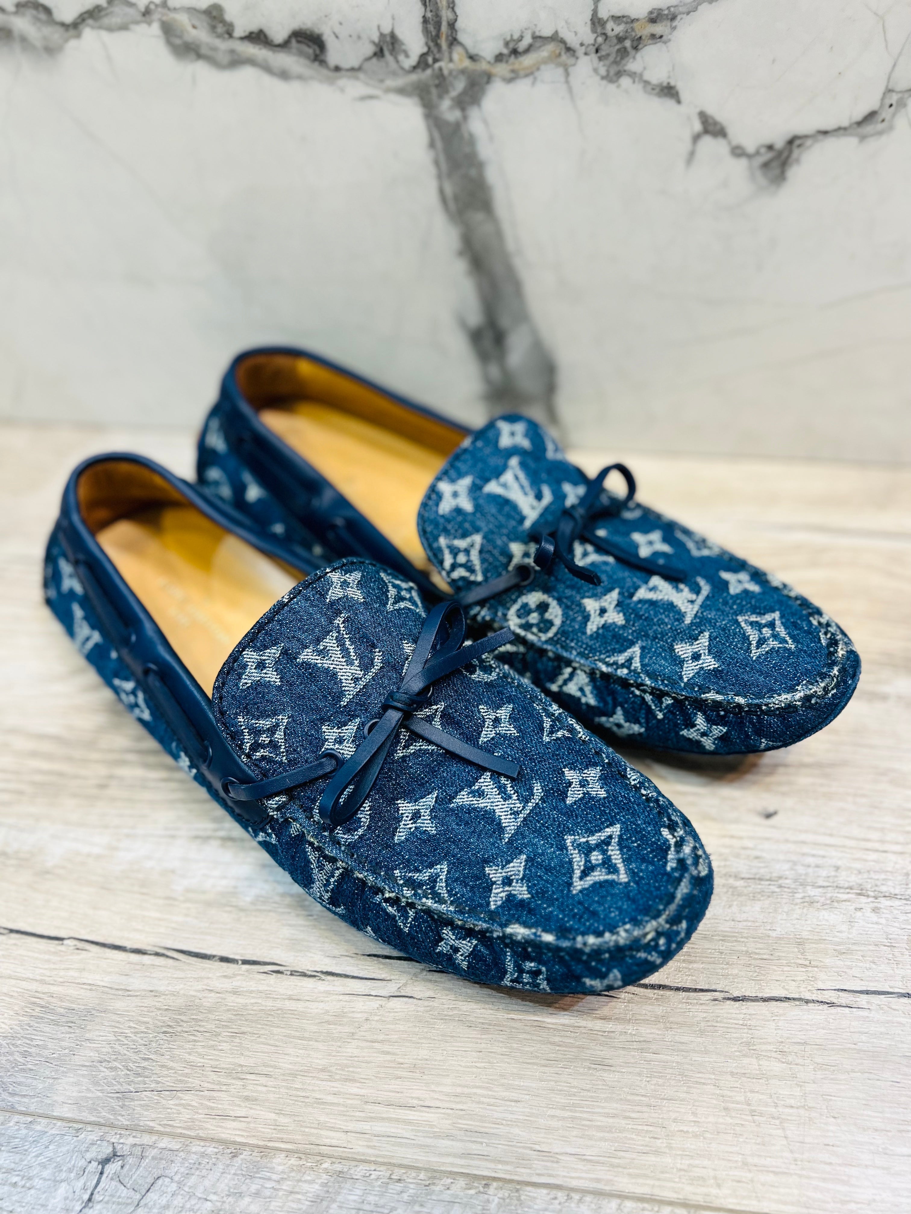 LOUIS VUITTON MONOGRAM DENIM ARIZONA LOAFERS