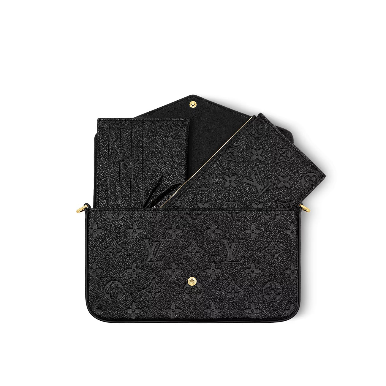 LOUIS VUITTON MONOGRAM EMPREINTE LEATHER FELICIE POCHETTE CROSSBODY