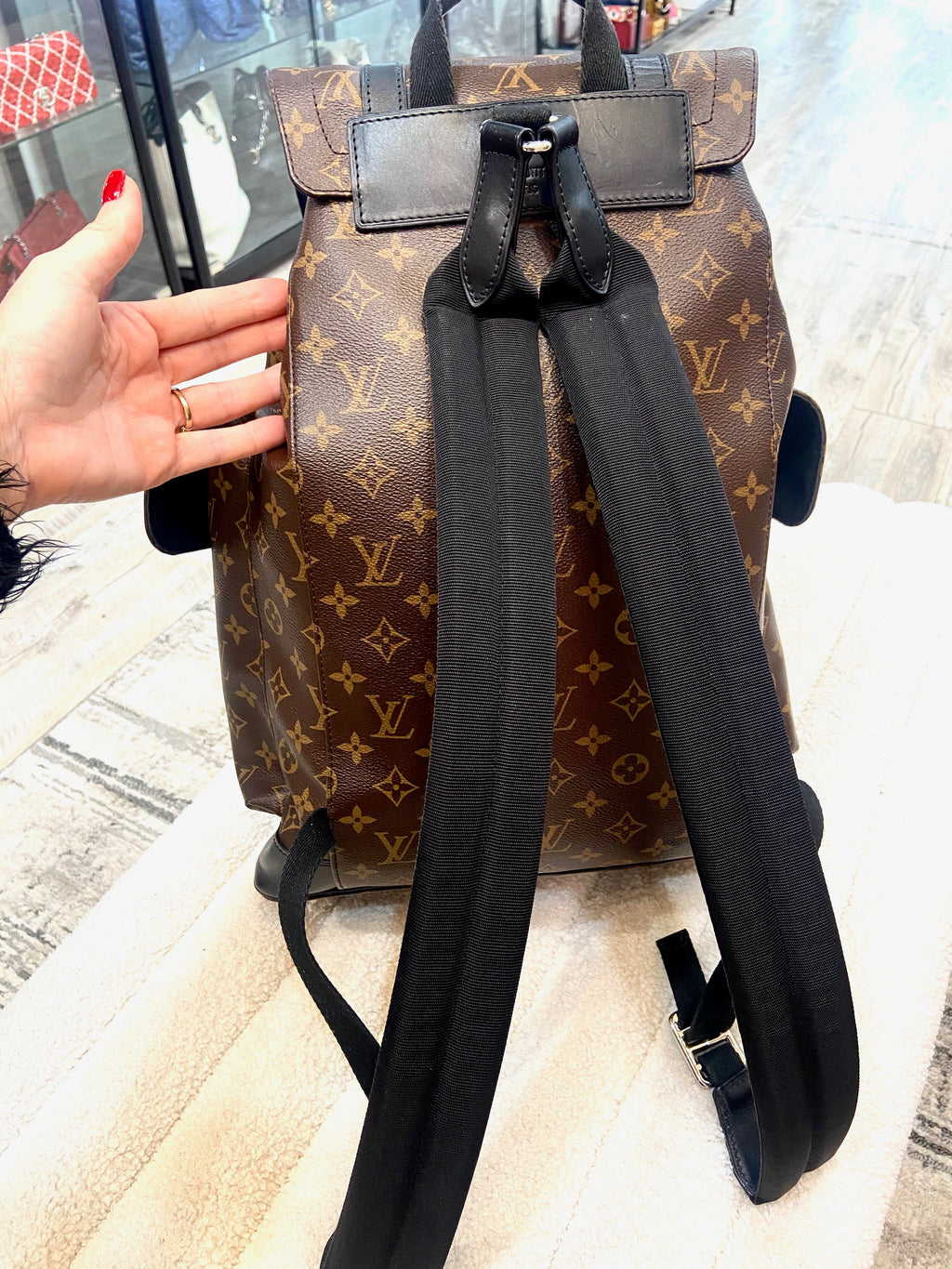 LOUIS VUITTON MONOGRAM MACASSAR CHRISTOPHER PM BACKPACK