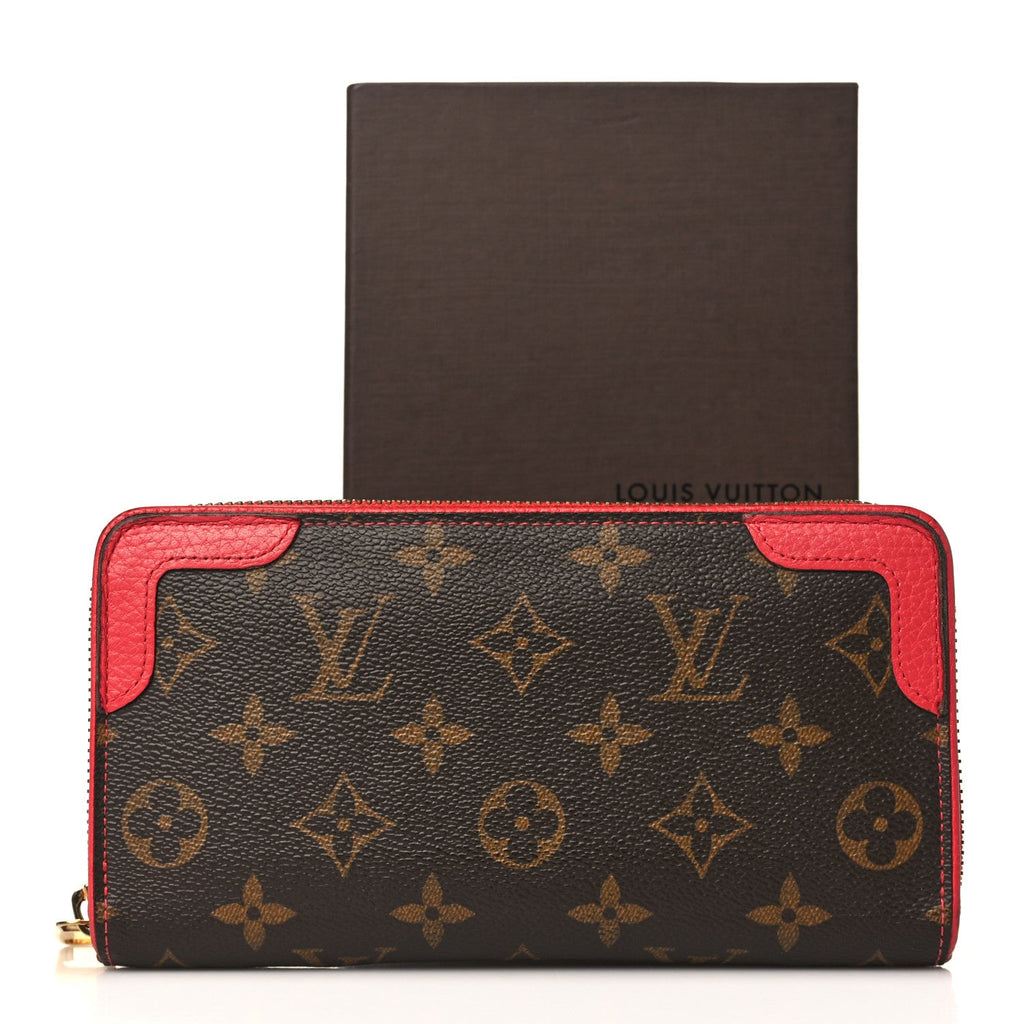 LOUIS VUITTON MONOGRAM RETIRO ZIPPY WALLET IN CHERRY