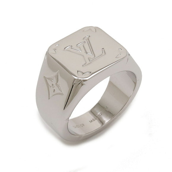 LOUIS VUITTON MONOGRAM SIGNET RING PALLADIUM FINISH