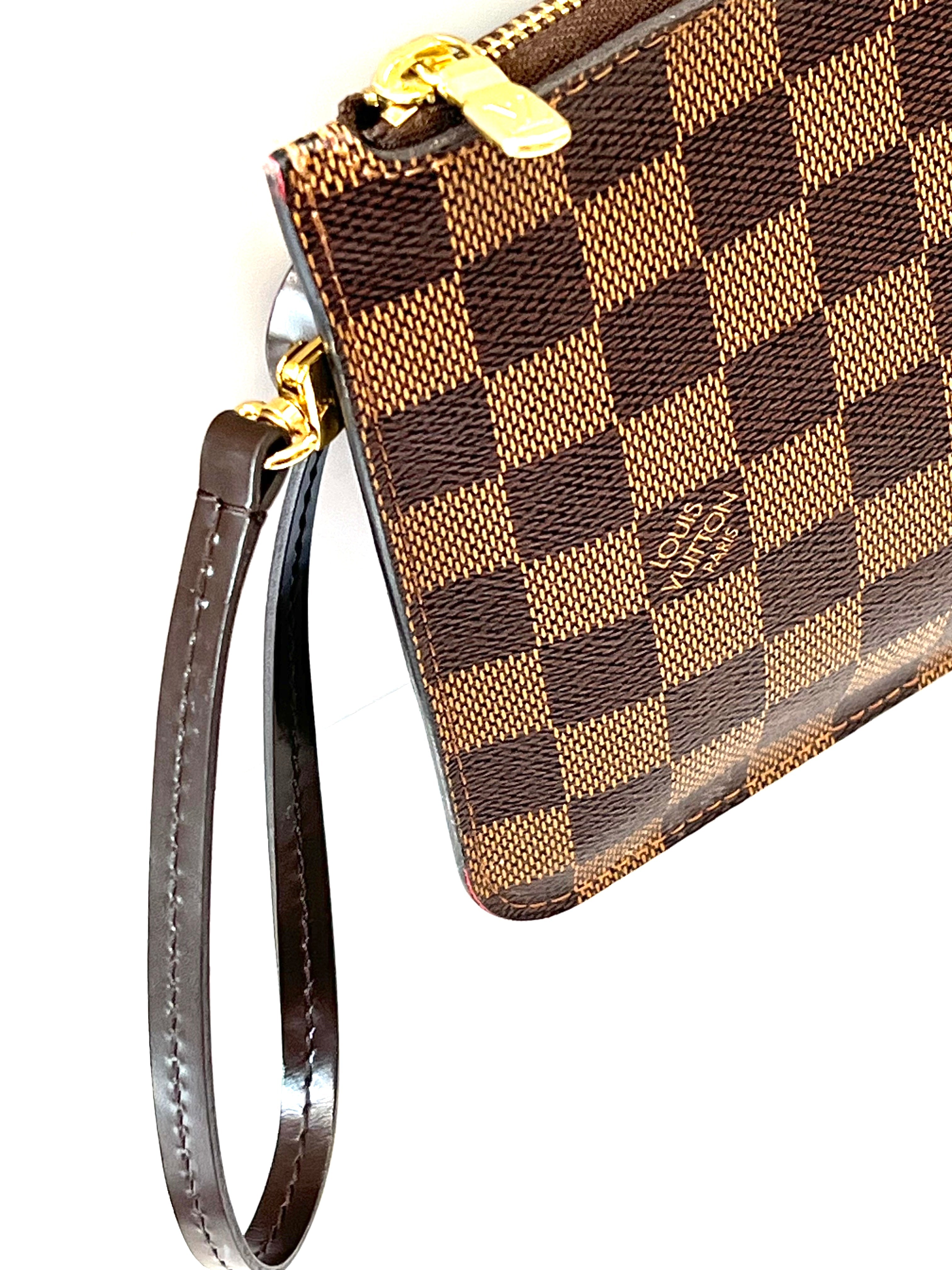 LOUIS VUITTON DAMIER EBENE NEVERFULL MM GM POCHETTE