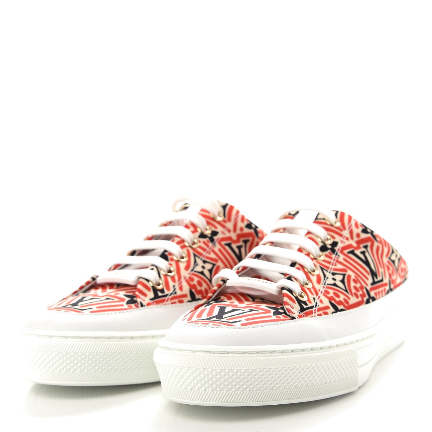 LOUIS VUITTON NYLON MONOGRAM CRAFTY OPEN BACK SNEAKERS