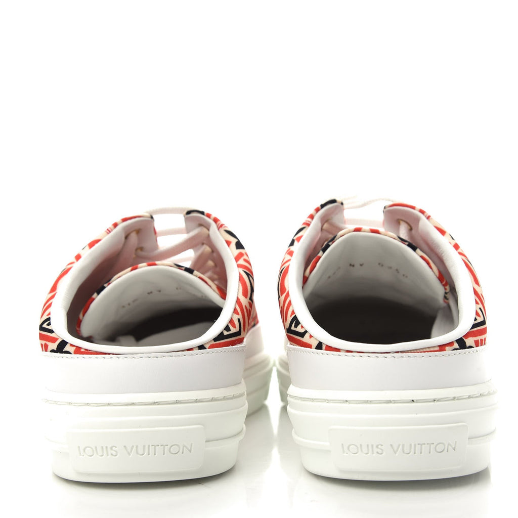 LOUIS VUITTON NYLON MONOGRAM CRAFTY OPEN BACK SNEAKERS