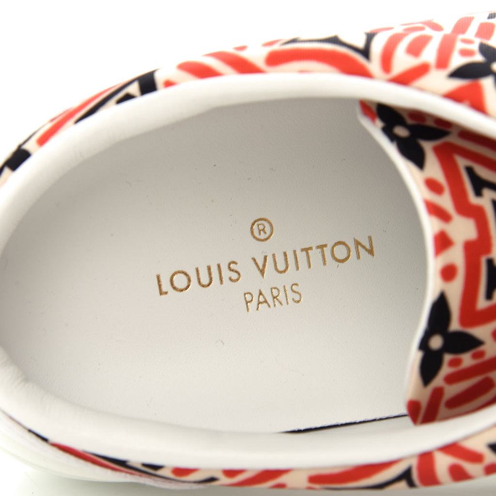 LOUIS VUITTON NYLON MONOGRAM CRAFTY OPEN BACK SNEAKERS