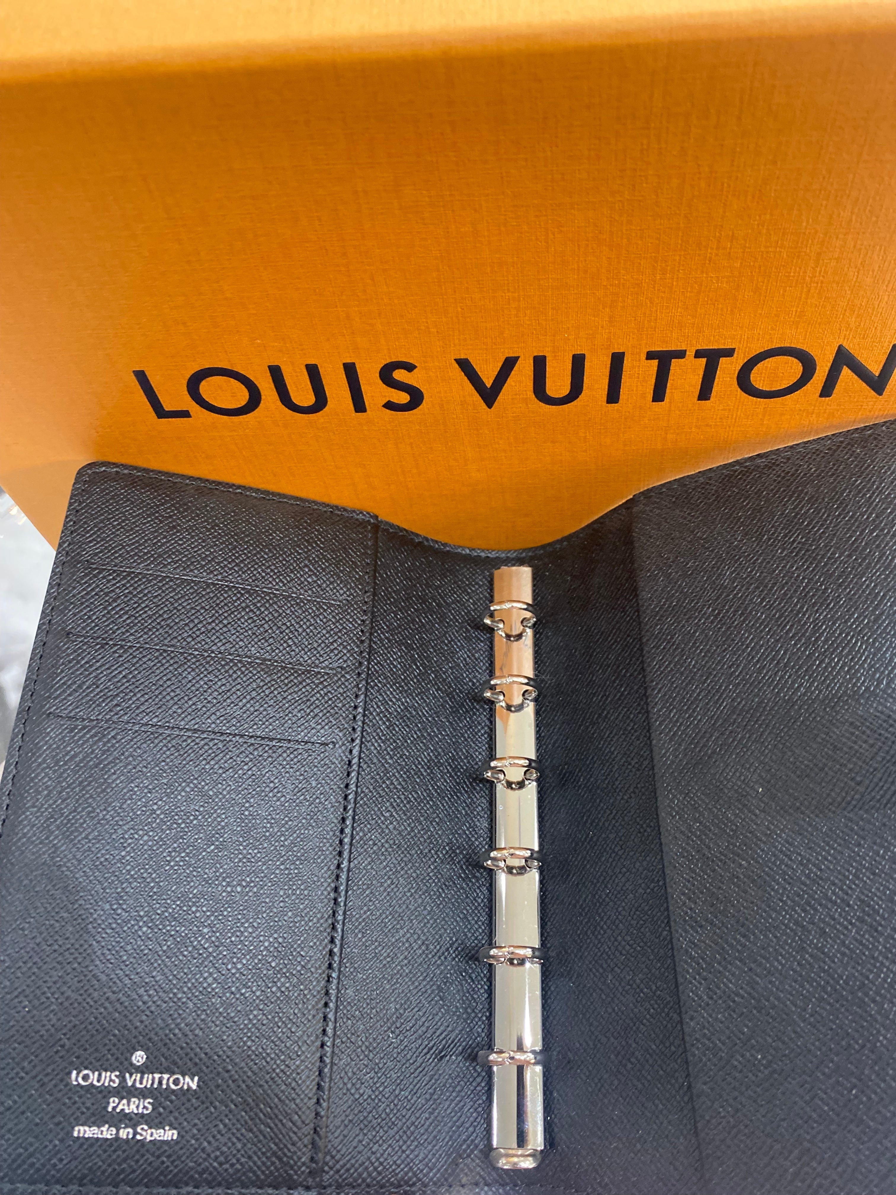 LOUIS VUITTON DAMIER GRAPHITE LIMITED EDITION RING AGENDA COVER