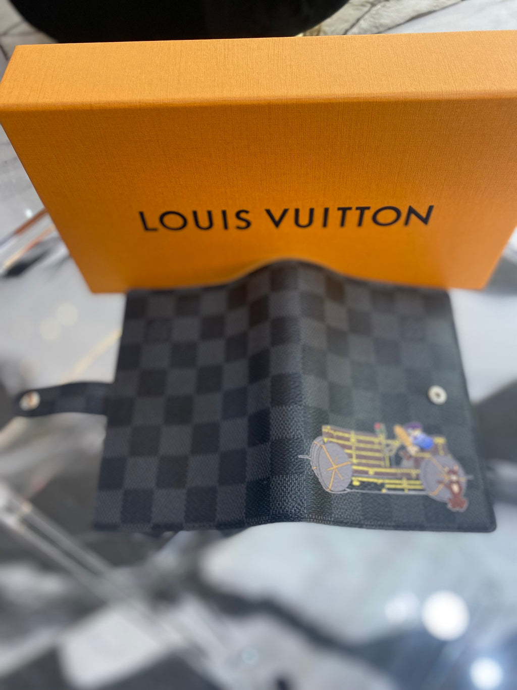 LOUIS VUITTON DAMIER GRAPHITE LIMITED EDITION RING AGENDA COVER
