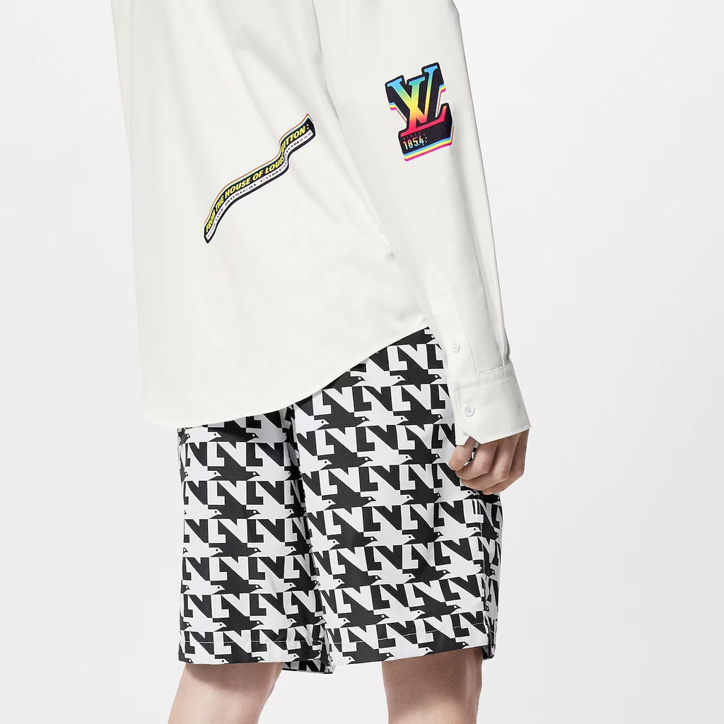 LOUIS VUITTON SIGNATURE DOVE HOUNDSTOOTH BOARD SHORTS