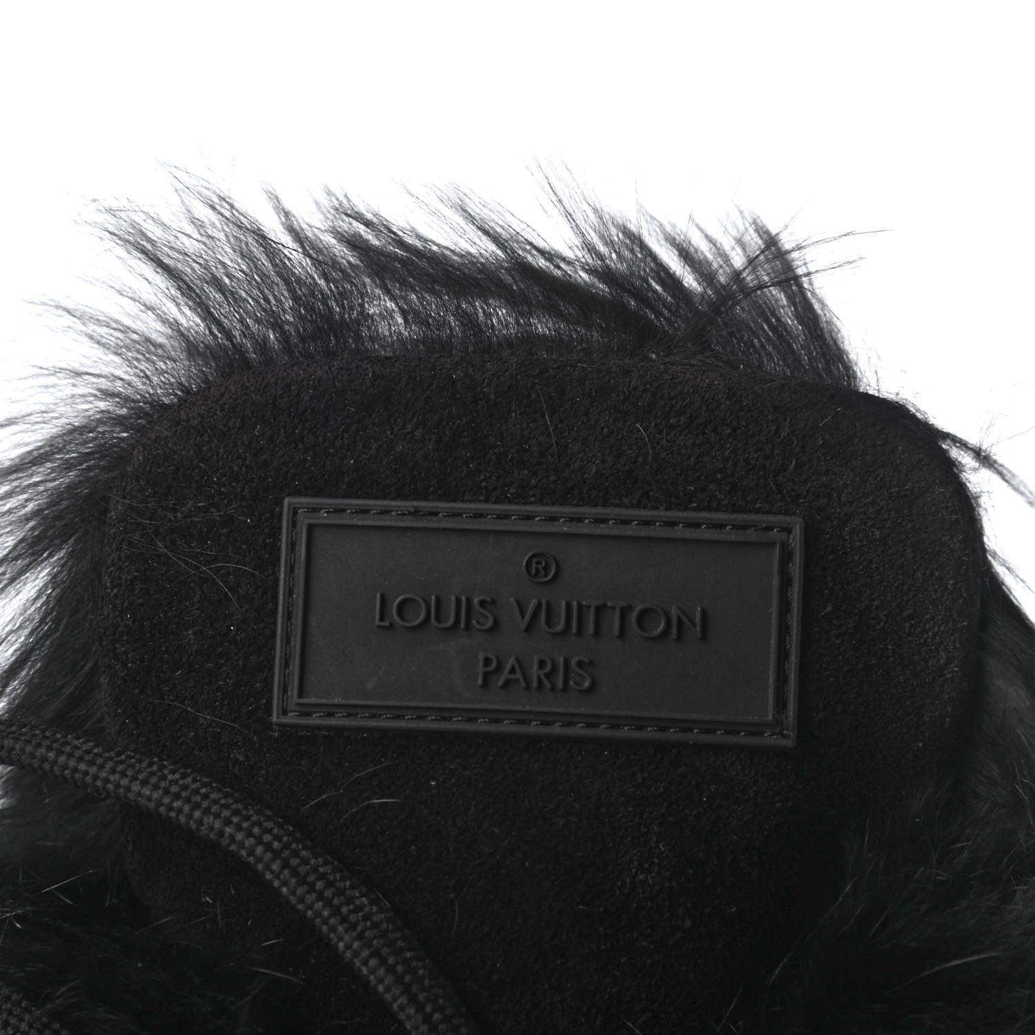 LOUIS VUITTON SUEDE RABBIT FUR HIGH-TOP SNEAKERS