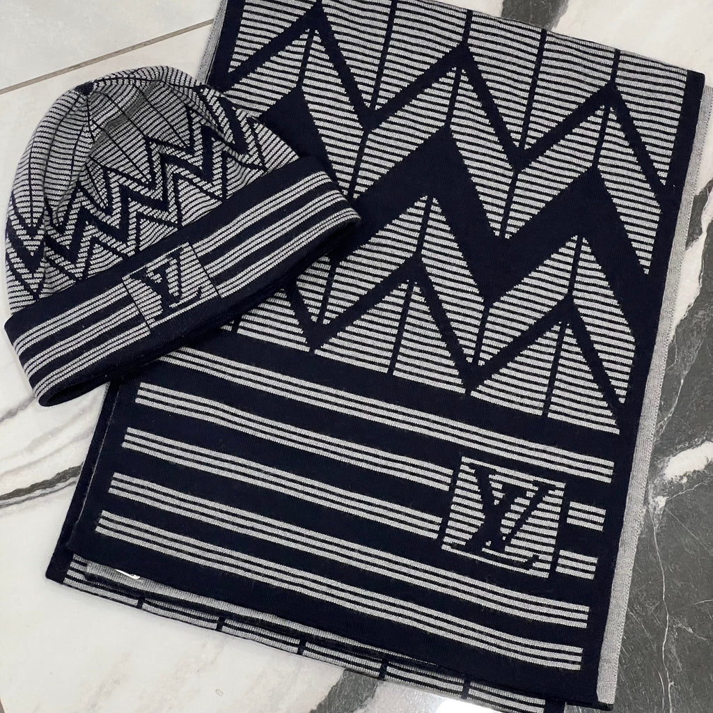 LOUIS VUITTON KARAKOSTRIP WOOL CASHMERE BEANIE