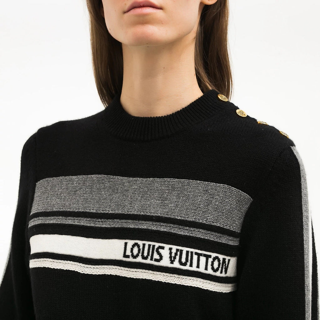 LOUIS VUITTON CASHMERE LOGO CREWNECK SWEATER