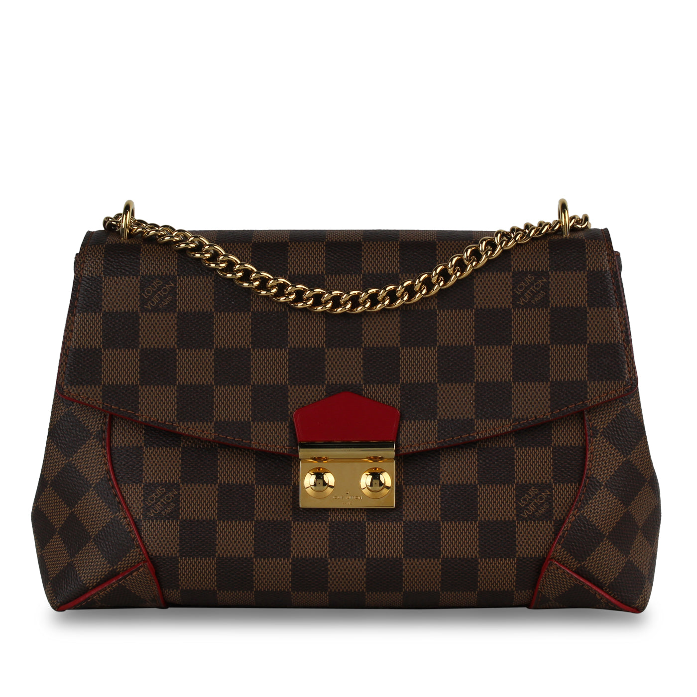 Louis Vuitton Caissa Clutch Cerise - Damier Ebene
