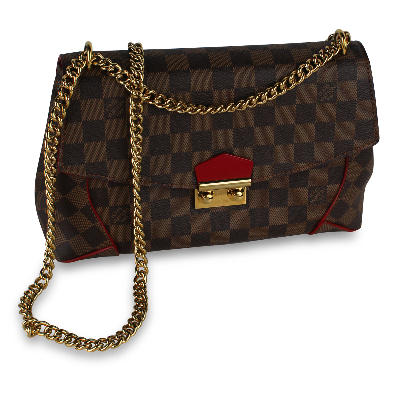 Louis Vuitton Caissa Clutch Cerise - Damier Ebene