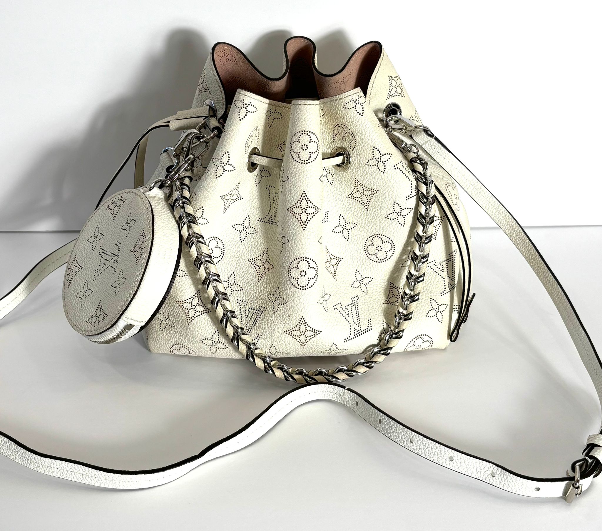 LOUIS VUITTON BELLA MAHINA PERFORATED CALFSKIN LEATHER BAG